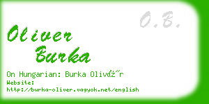 oliver burka business card